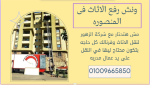 ونش رفع الاثاث فى المنصوره